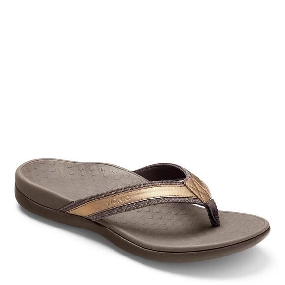 Vionic sandals 10 brown comfort thong flip flop beach minimalist slip on - Picture 1 of 6